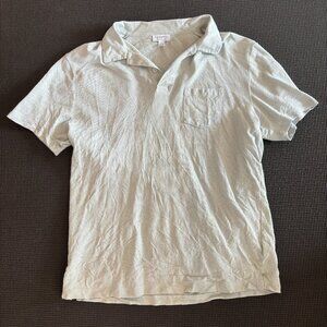 Sunspel Light Sage Green Polo Shirt
